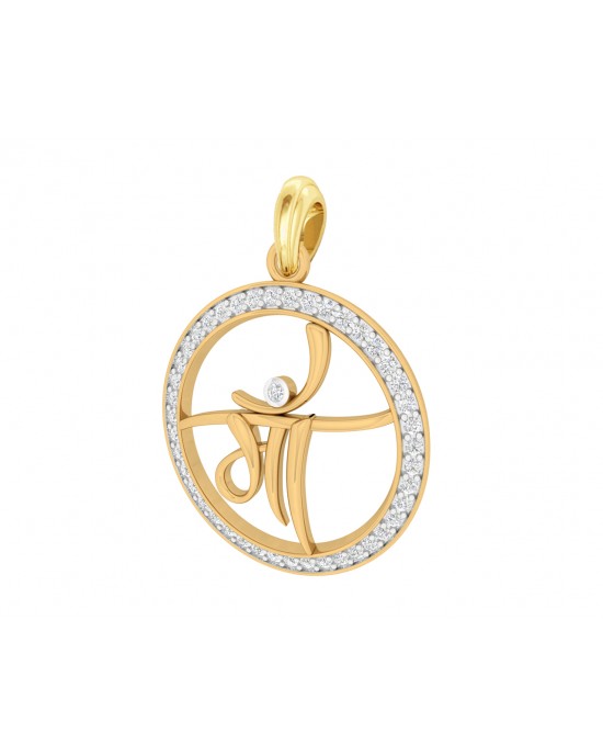 Maa name hotsell gold pendant